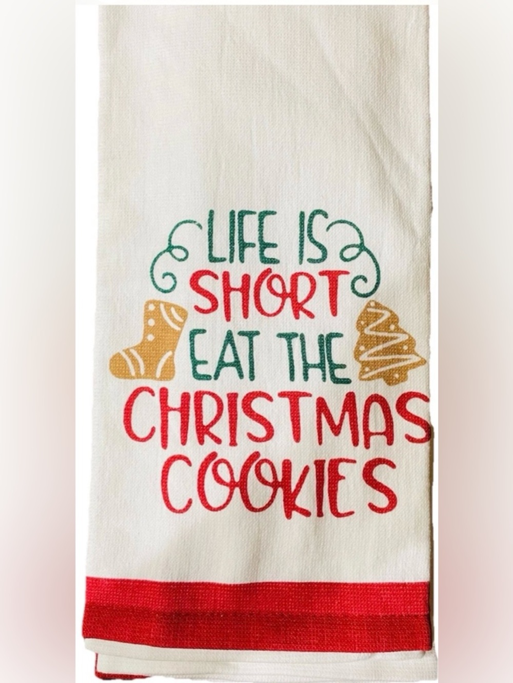 Sleigh Bell Bistro Eat The Cookies Kitchen Towels